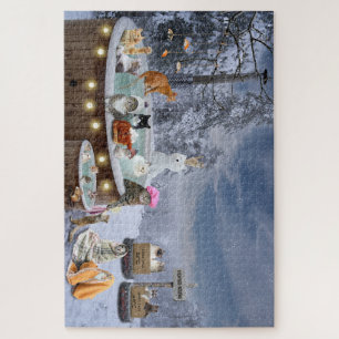 Puzzle Chats mignons et amusants dans un bain chaud Puzzl