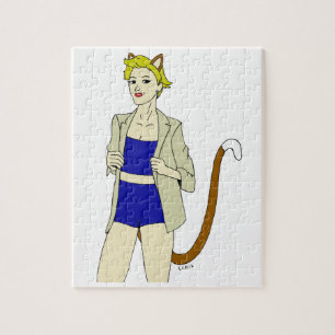 Puzzle chatte fille