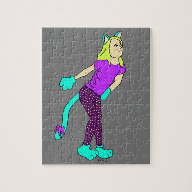 Puzzle chatte fille   (Vertical)