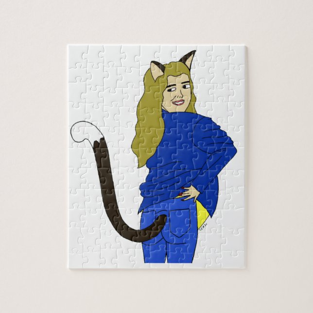 Puzzle chatte fille   (Vertical)