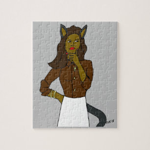 Puzzle chatte fille 