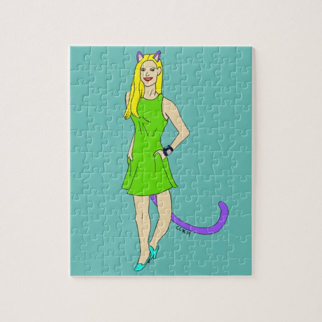 Puzzle chatte fille   (Vertical)