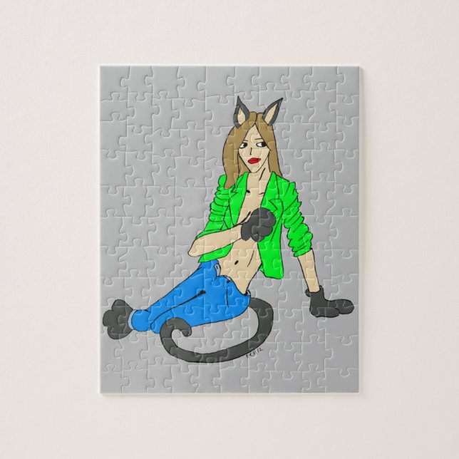 Puzzle chatte fille   (Vertical)