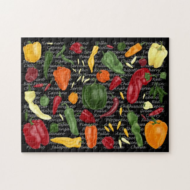 Puzzle Chaud pour des poivrons de piment (Horizontal)