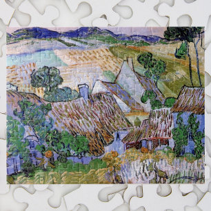 Puzzle Chaumières au toit de chaume par la colline par Vi