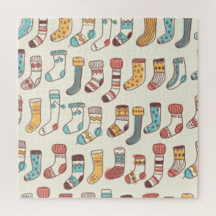 Puzzle Chaussettes Doodle mignonnes : Simplicité scandina
