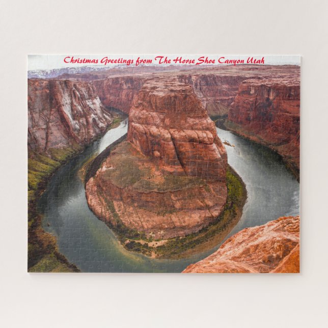 Puzzle Chaussure À Cheval Canyon Utah. voeux de Noël (Horizontal)