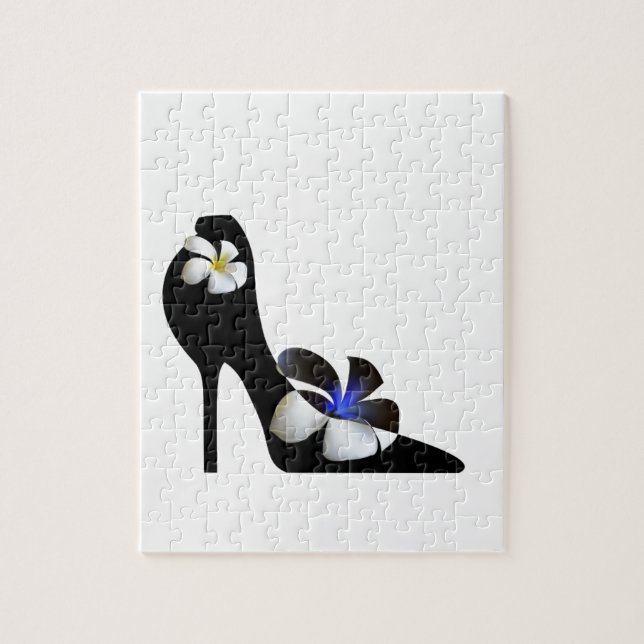 Puzzle Chaussures noires élégantes à talons hauts. Imagin (Vertical)