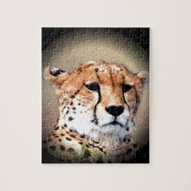 Puzzle Cheetah Portrait par Pleine lune : La grâce de la  (Vertical)