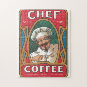Puzzle Chef café vintage Art nouveau cuisine
