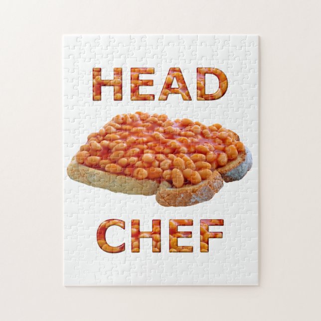 Puzzle Chef cuisinier des haricots sur toast (Vertical)