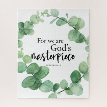 Chef-d'oeuvre de Dieu Eucalyptus Bible Verse Faith