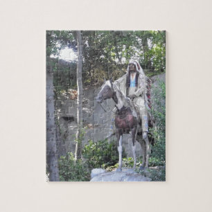 Puzzle Chef indien indigène avec le cheval