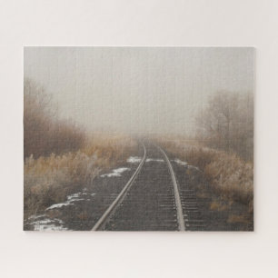 Puzzle Chemins de fer ruraux le jour de Foggy