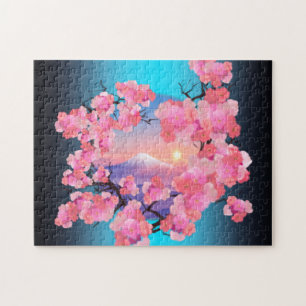 Puzzle Cherry Blossoms by Mount Fuji