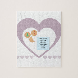 Puzzle Chers cookies Père Noël Apportez des jouets Coeurs