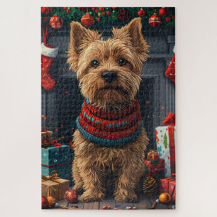 Puzzle Chesapeake Bay Terrier Dog Avec Cadeaux De Noël