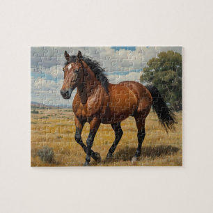 Puzzle Cheval Brown moderne et tendance à la course