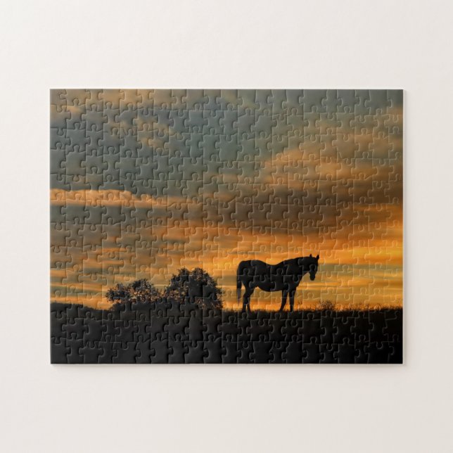 Puzzle Cheval dans un Sunset du Sud-Ouest (Horizontal)