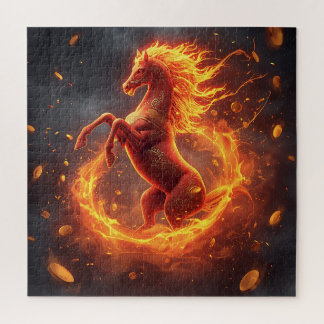 Puzzle Cheval de la Fortune Ardente – Flammes Déchaînées