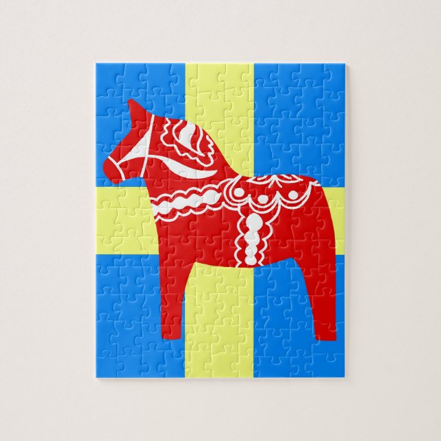 Puzzle Cheval de la Suède Dala (Vertical)