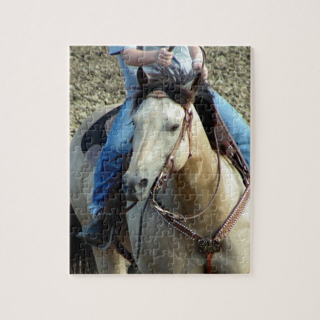 Puzzle Cheval de rodéo Buckskin (Vertical)