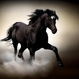 Puzzle Cheval d'étalon noir