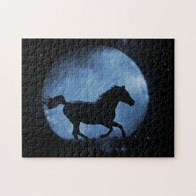 Puzzle Cheval d'Imaginaire et Lune (Horizontal)
