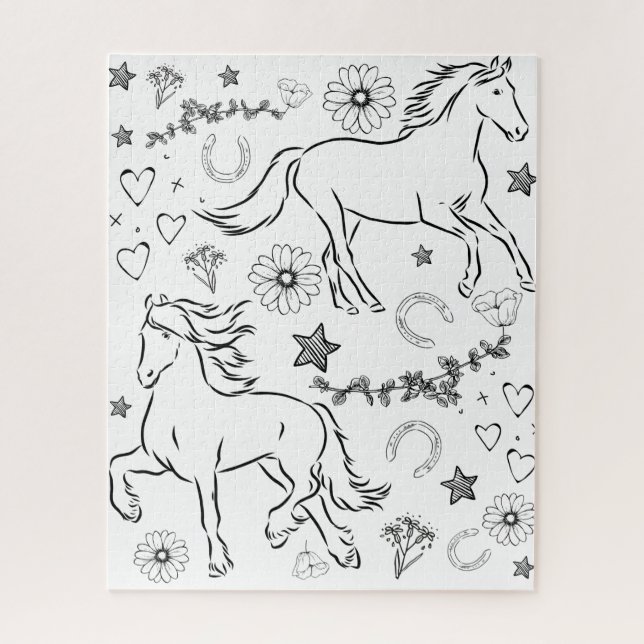 Puzzle Cheval Doodle M'Enfoncer (Vertical)