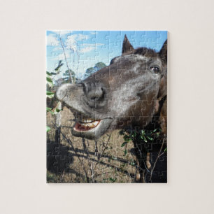 Puzzle Cheval drôle de brun de visage