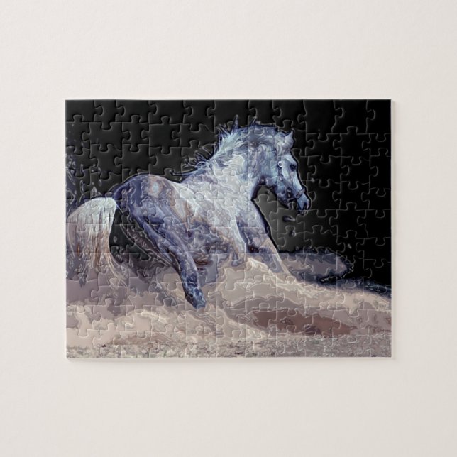 Puzzle Cheval en action - Animaux Art (Horizontal)