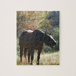 Puzzle Cheval en automne