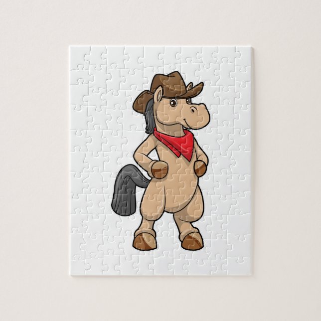 Puzzle Cheval en cow-boy (Vertical)