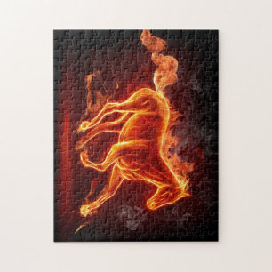 Puzzle Cheval en feu