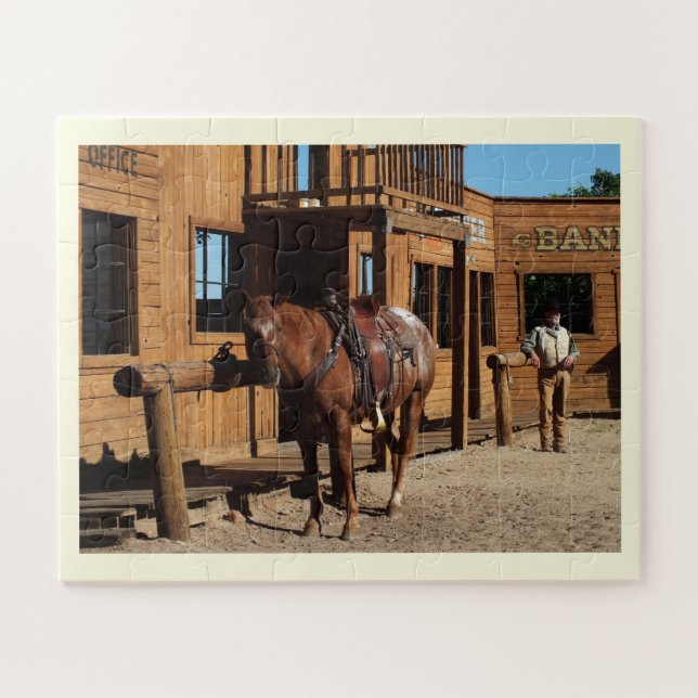 Puzzle Cheval et cowboy (Horizontal)