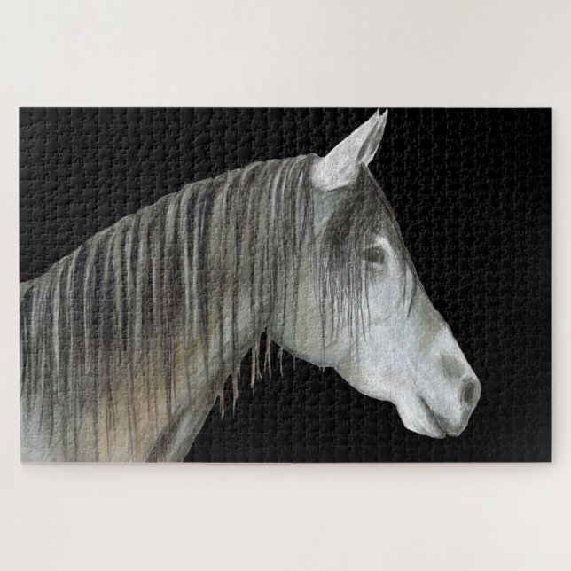 Puzzle Cheval gris (Horizontal)