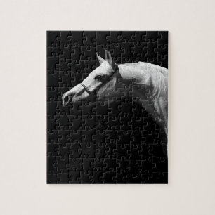 Puzzle Cheval noir et blanc