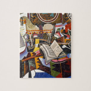 Puzzle Cheval Pipe Fleur rouge par Joan Miro