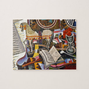 Puzzle Cheval Pipe Fleur rouge par Joan Miro Peinture Art