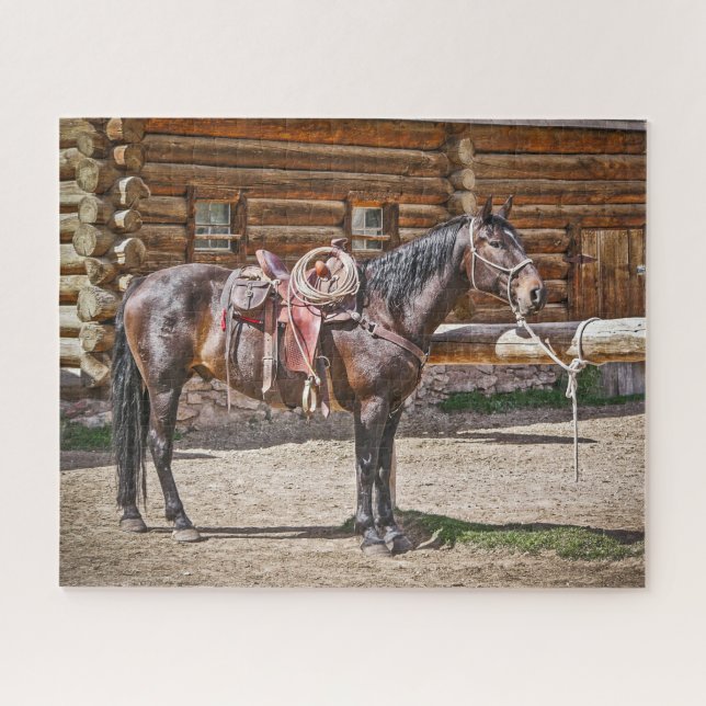 Puzzle Cheval sauté - Chevaux - Ranch - 520 pièce (Horizontal)