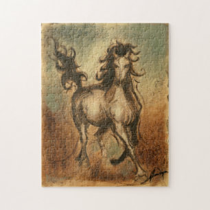Puzzle Cheval sauvage et couleurs chaudes