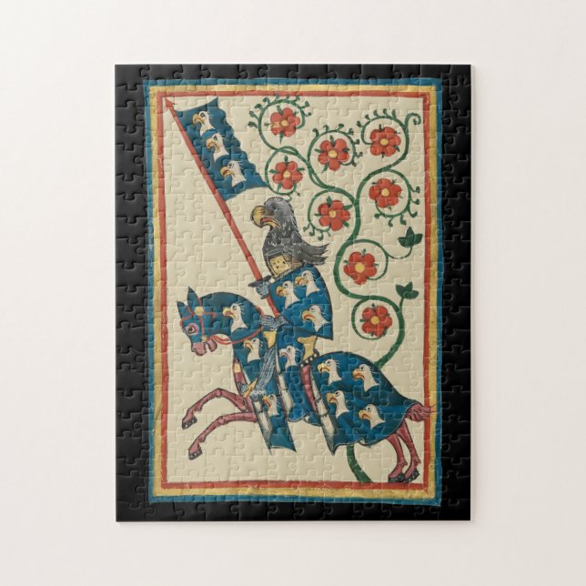Puzzle Chevalier Avec Aigle Heraldry, Médiéval Du 14ème S (Vertical)