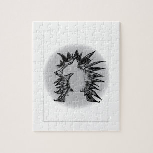 Puzzle Chevalier d'échecs EBT illustration d'art moderne 