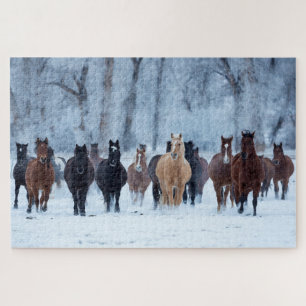 Puzzle Chevaux dans le froid