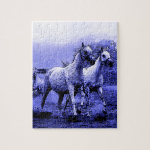Puzzle Chevaux de course et Lune Bleue