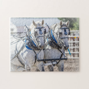 Puzzle Chevaux d'équipe Grey Perchon