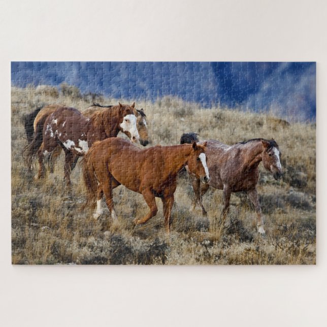 Puzzle Chevaux errant dans les collines (Horizontal)