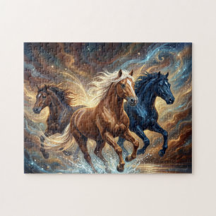Puzzle Chevaux Sauvages en Course