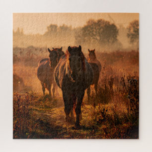 Puzzle Chevaux sauvages : Rencontre intense avec le regar