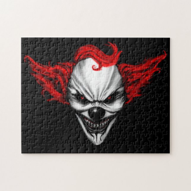 Puzzle Cheveux mauvais heureux de rouge de clown (Horizontal)